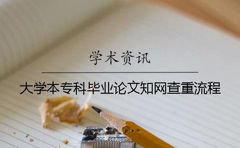 大學(xué)本?？飘厴I(yè)論文學(xué)術(shù)查重流程
